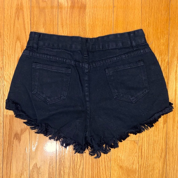 Black Denim Shorts - Picture 2 of 3